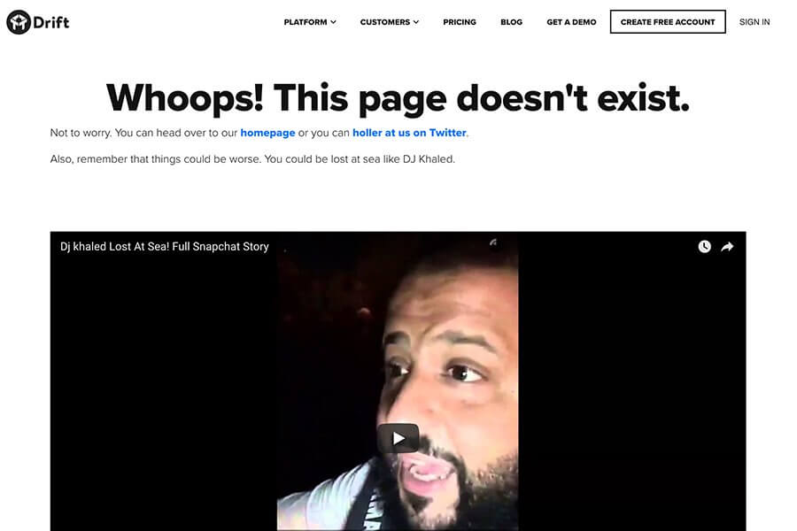 Strona błędu 404 drift dj khaled