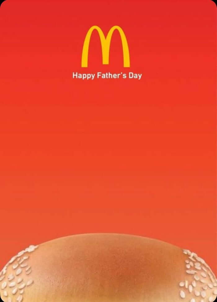 McDonald's Dzień Ojca reklamy, marketing
