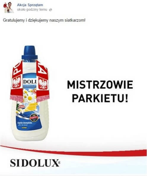 Sidolux i polscy siatkarze w finale mistrzostw świata  . Real Time Marketing