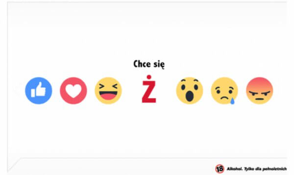 Żywiec i emotki/reakcje na Facebooku. Real Time Marketing