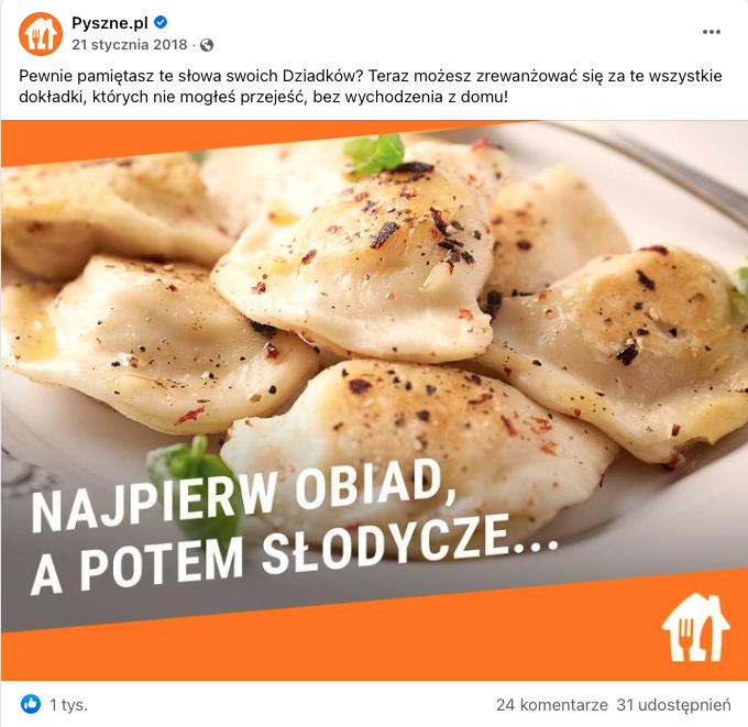 Pyszne.pl reklama na dzien babci